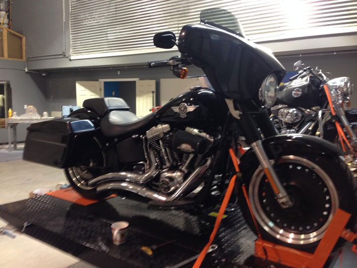 harley fatboy bags